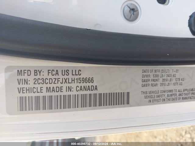 Dodge Challenger R/t Scat Pack 2020 2C3CDZFJXLH159666 Image 9