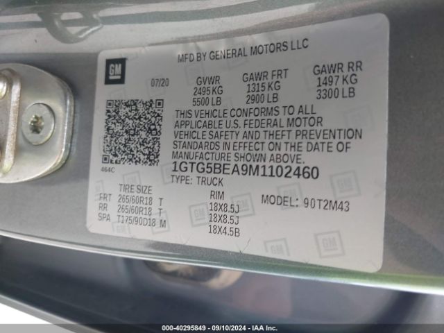 1GTG5BEA9M1102460 GMC Canyon 2wd  Short Box Elevation Standard