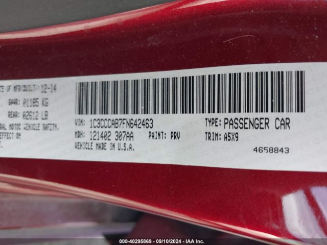 1C3CCCAB7FN642463 Chrysler 200 Limited