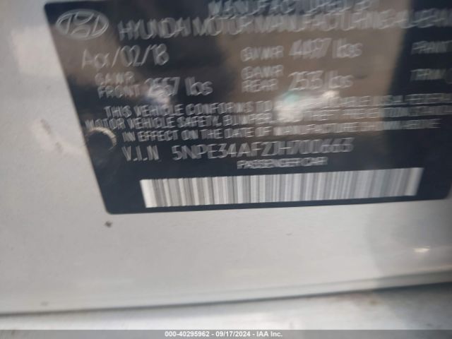 5NPE34AF2JH700663 Hyundai Sonata Sport+