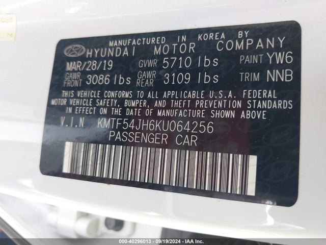 KMTF54JH6KU064256 Genesis G90 5.0 Ultimate