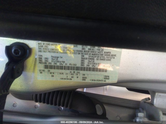 1FADP3F27EL107274 Ford FOCUS SE