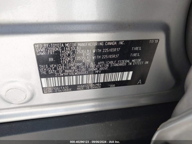 Toyota Rav4 Xle 2020 2T3W1RFVXLW066683 Image 9