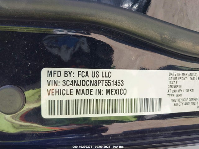 3C4NJDCN8PT551453 Jeep Compass Limited 4x4