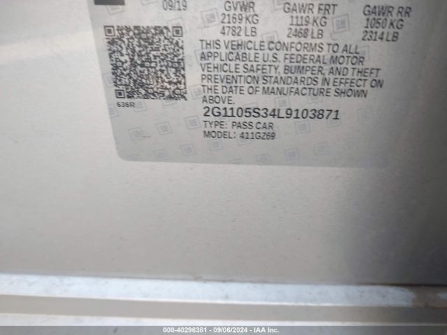2G1105S34L9103871 Chevrolet Impala Fwd Premier
