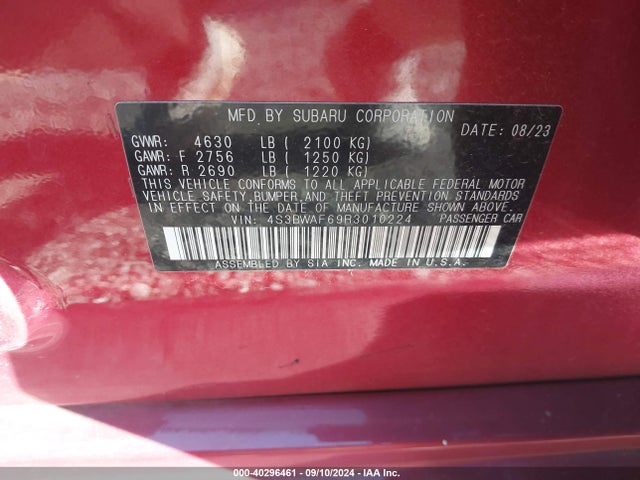 4S3BWAF69R3010224 Subaru Legacy Premium