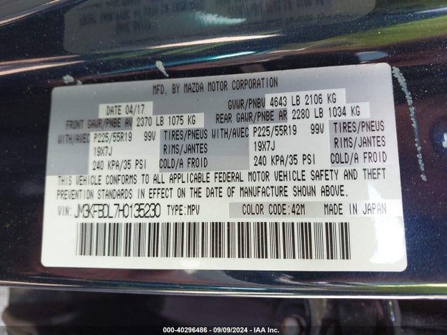 Mazda Cx-5 Grand Touring 2017 JM3KFBDL7H0135230 Image 9