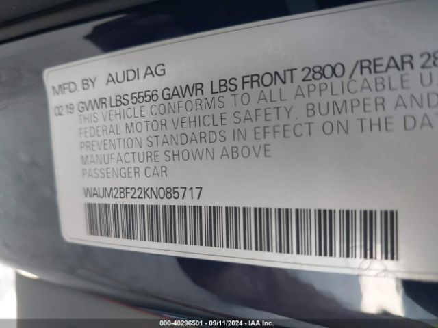 WAUM2BF22KN085717 Audi A6 55 Premium