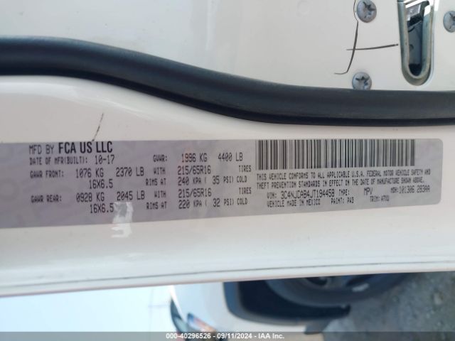 3C4NJCAB4JT194458 Jeep Compass Sport Fwd