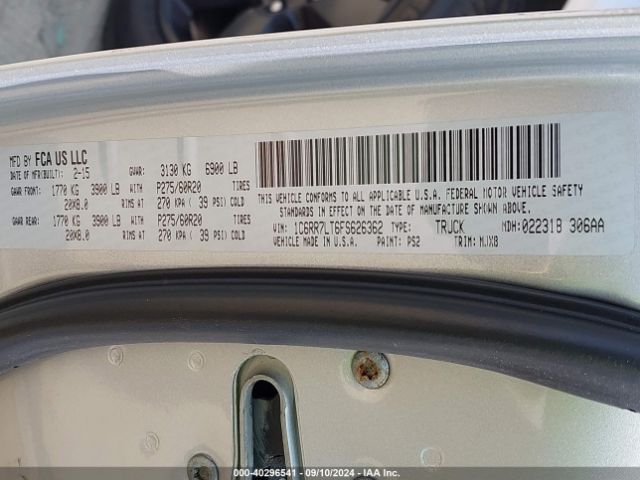 1C6RR7LT6FS626362 RAM 1500 Outdoorsman