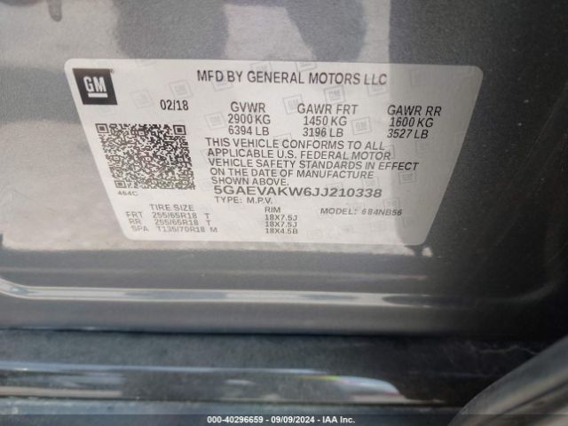 5GAEVAKW6JJ210338 Buick Enclave Essence