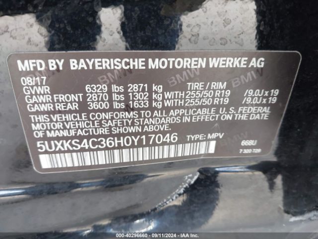 5UXKS4C36H0Y17046 BMW X5 Xdrive35d