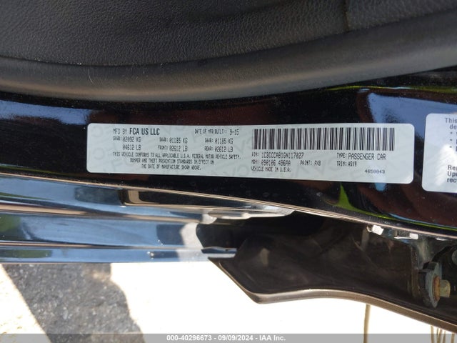 1C3CCCAB1GN117027 Chrysler 200 Limited