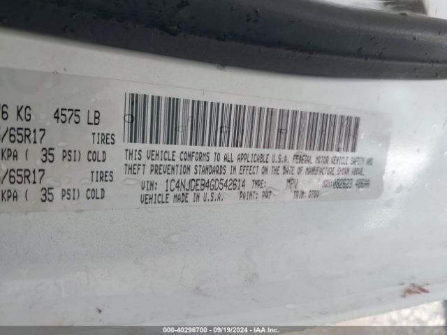 1C4NJDEB4GD542614 Jeep Compass Latitude