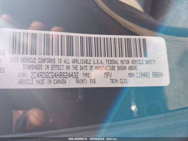 Dodge Grand Caravan Sxt 2017 2C4RDGCG4HR624432 Image 9