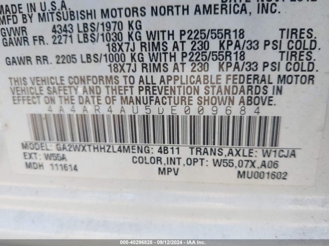 2013 MITSUBISHI OUTLANDER SPORT 4A4AR4AU5DE009684 Photo 8