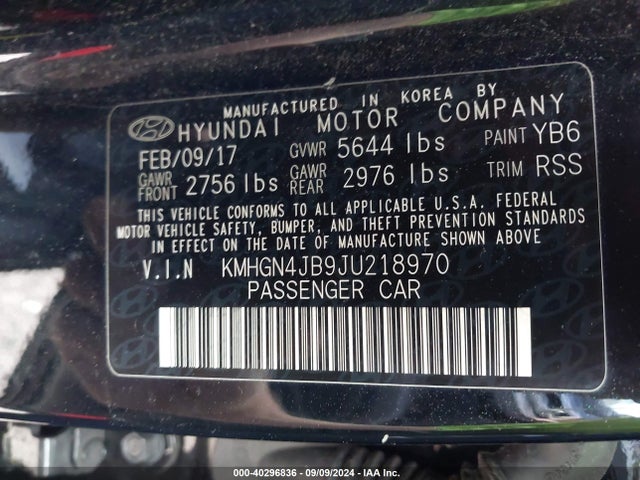 KMHGN4JB9JU218970 Genesis G80 3.3t Sport