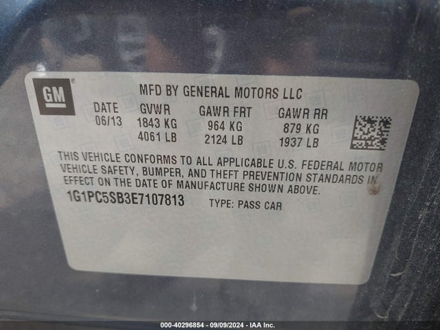 Chevrolet Cruze 1lt Auto 2014 1G1PC5SB3E7107813 Image 9