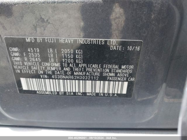 4S3BNAR62H3032112 Subaru Legacy 2.5i Sport