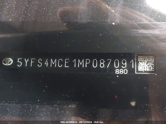 Toyota Corolla Se Nightshade Edition 2021 5YFS4MCE1MP087091 Image 9