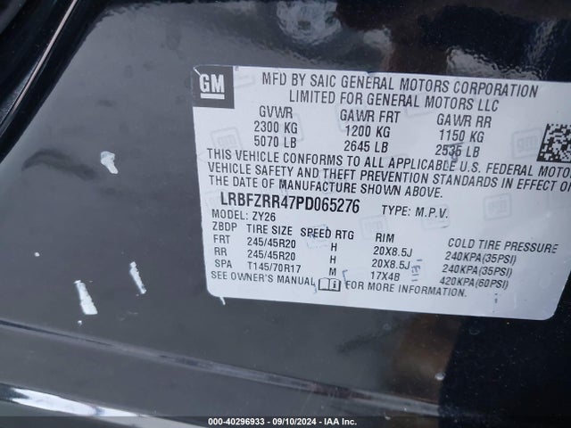Buick Envision Avenir Fwd 2023 LRBFZRR47PD065276 Image 9