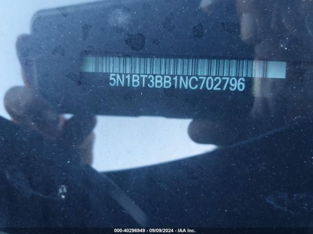 5N1BT3BB1NC702796 Nissan Rogue Sv Intelligent Awd
