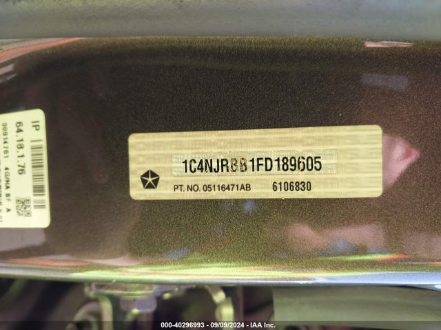 1C4NJRBB1FD189605 Jeep Patriot Sport