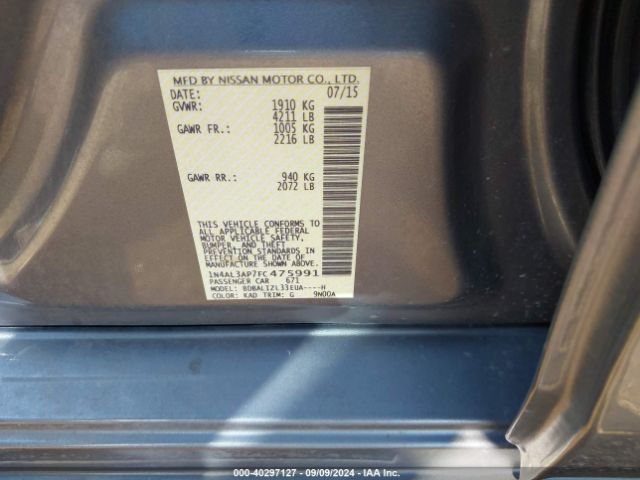 1N4AL3AP7FC475991 Nissan Altima 2.5 Sv