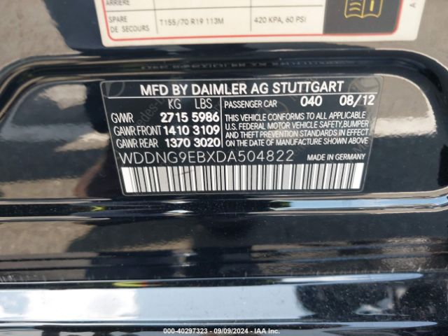 2013 MERCEDES-BENZ S 550 WDDNG9EBXDA504822 Photo 8