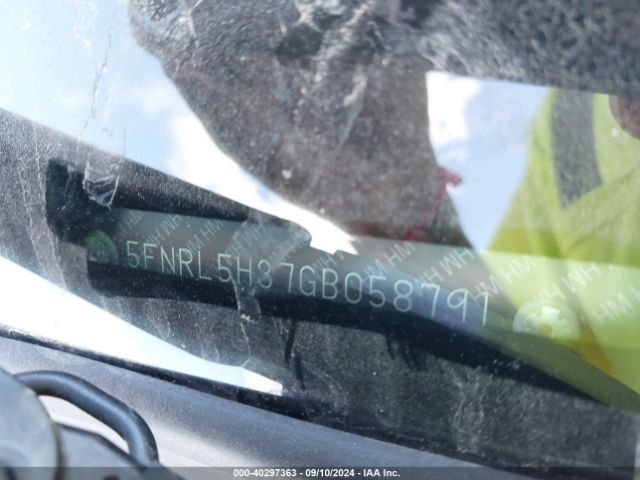 5FNRL5H37GB058791 Honda ODYSSEY SE