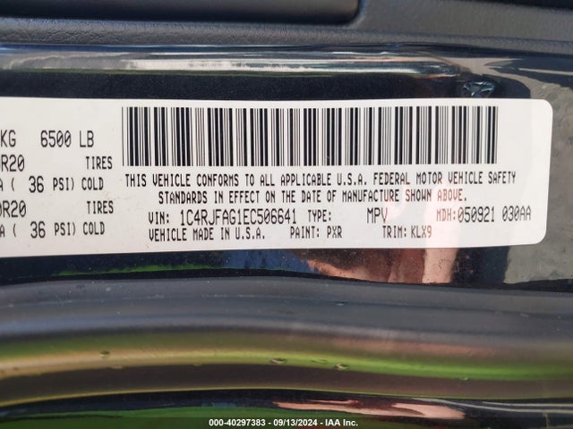 1C4RJFAG1EC506641 Jeep Grand Cherokee Altitude