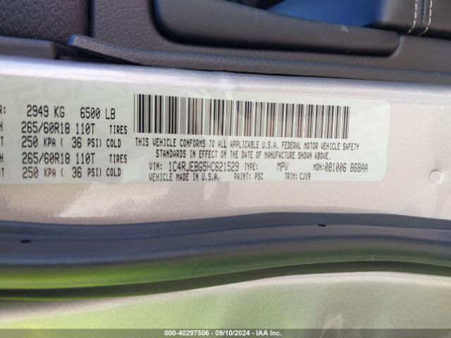 1C4RJEBG5HC621529 Jeep Grand Cherokee Limited 4x2