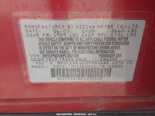 Nissan Kicks Sr Xtronic Cvt 2023 3N1CP5DV8PL552132 Image 9