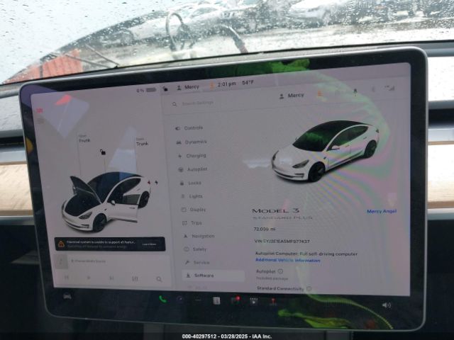 5YJ3E1EA5MF977437 Tesla Model 3 Standard Range Plus Rear-wheel Drive