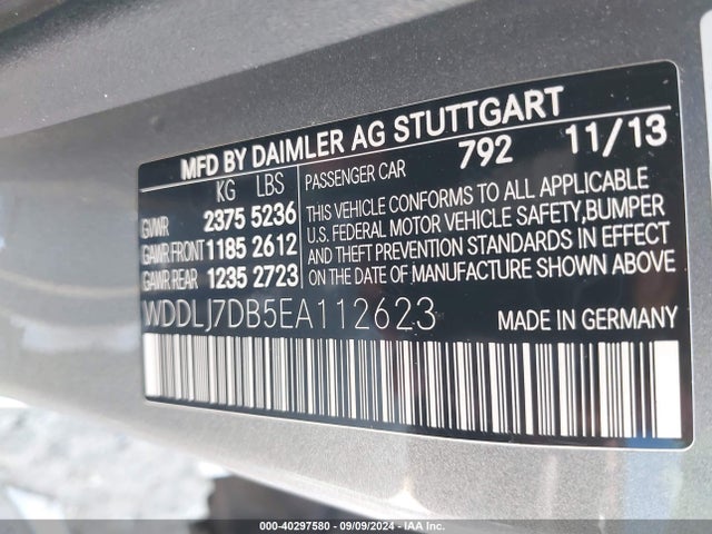 WDDLJ7DB5EA112623 Mercedes-Benz CLS 550