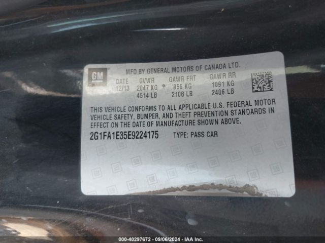 2G1FA1E35E9224175 Chevrolet Camaro 2ls