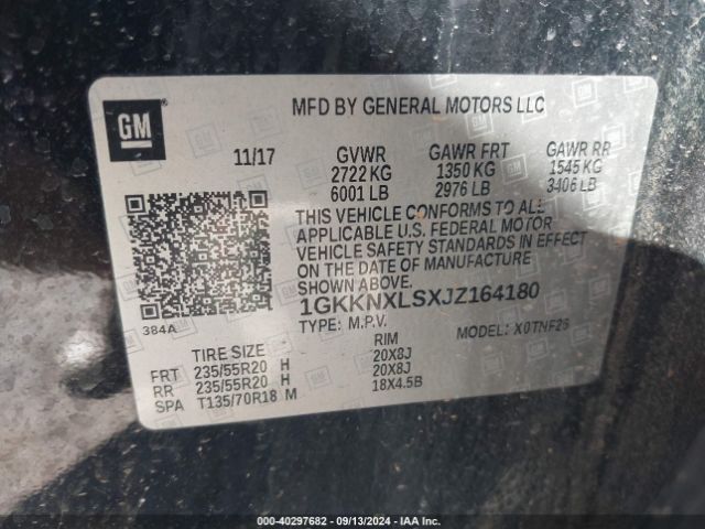 1GKKNXLSXJZ164180 GMC Acadia Denali