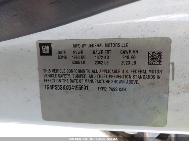 1G4PS5SKXG4155691 Buick Verano Leather Group