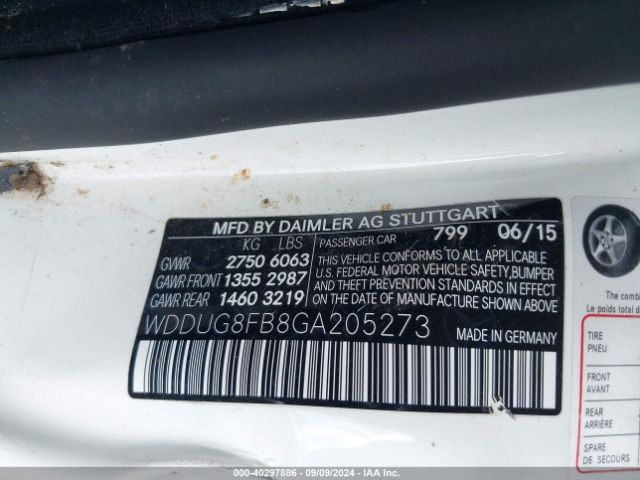 WDDUG8FB8GA205273 Mercedes-Benz S 550 4matic