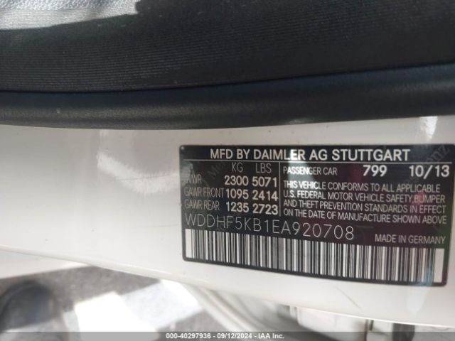 WDDHF5KB1EA920708 Mercedes-Benz E 350