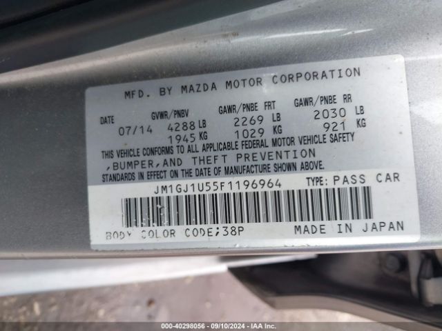 JM1GJ1U55F1196964 Mazda Mazda6 I Sport