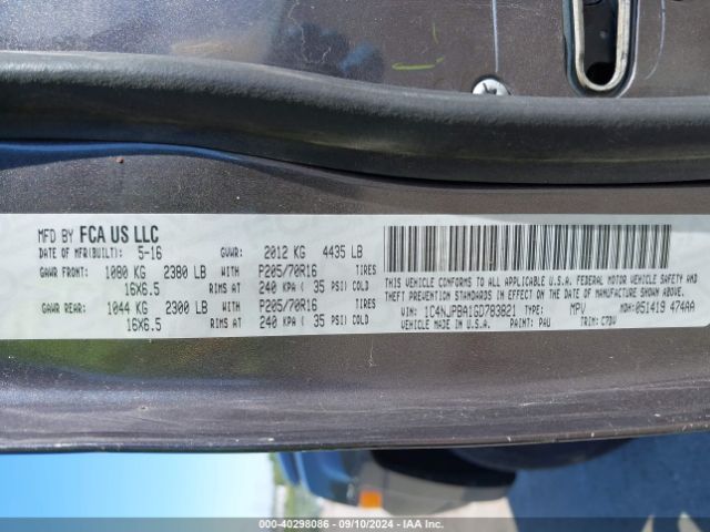 1C4NJPBA1GD783821 Jeep Patriot Sport