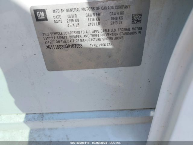 2G1115S30G9187058 Chevrolet Impala 2lt