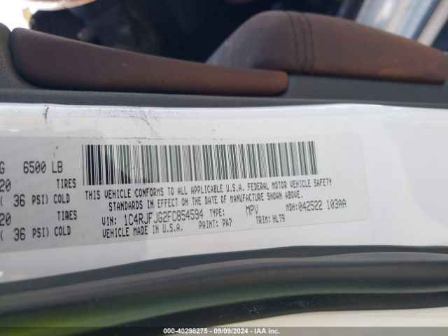 1C4RJFJG2FC854594 Jeep Grand Cherokee Summit