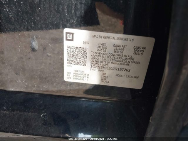 1GKS2HKJ0JR157262 GMC YUKON XL DENALI