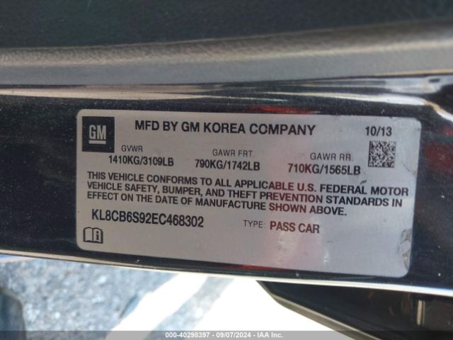 KL8CB6S92EC468302 Chevrolet Spark Ls Auto