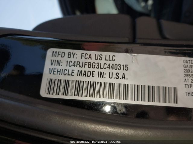 1C4RJFBG3LC440315 Jeep Grand Cherokee Limited X 4x4