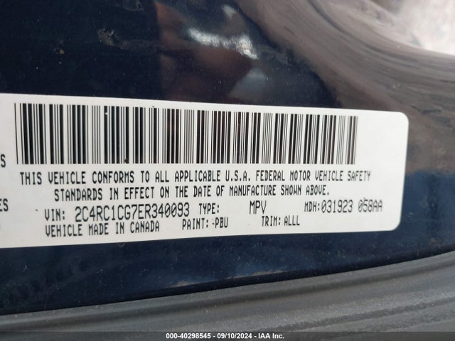 2C4RC1CG7ER340093 Chrysler Town & Country Touring-l