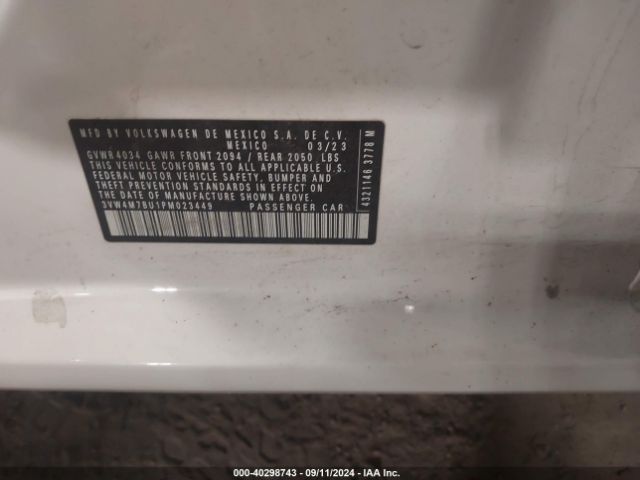 3VW4M7BU1PM023449 Volkswagen Jetta 1.5t S