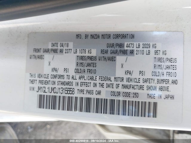 JM1GL1UM0J1315658 Mazda Mazda6 Sport